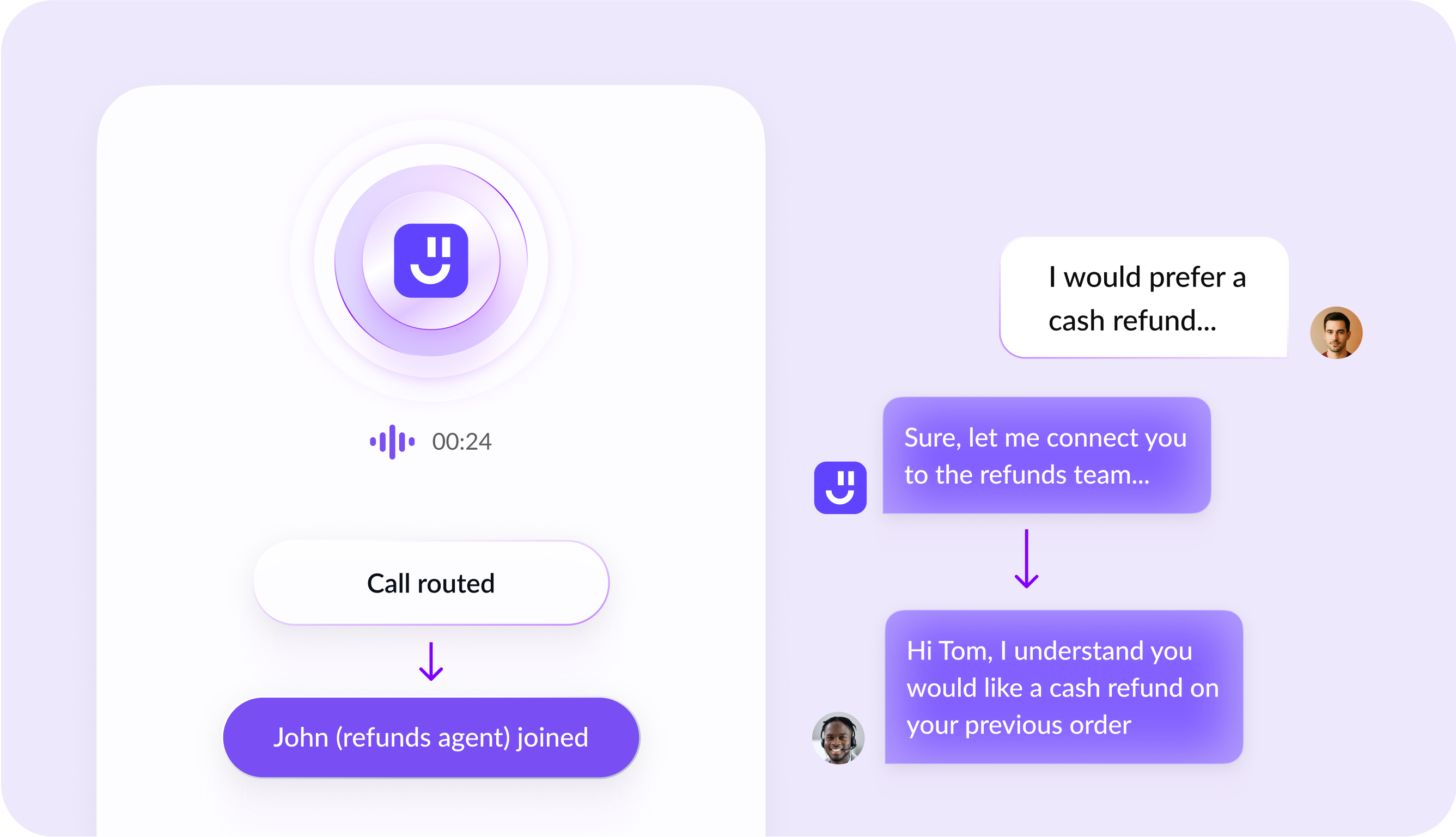 Smart call routing and handoff
