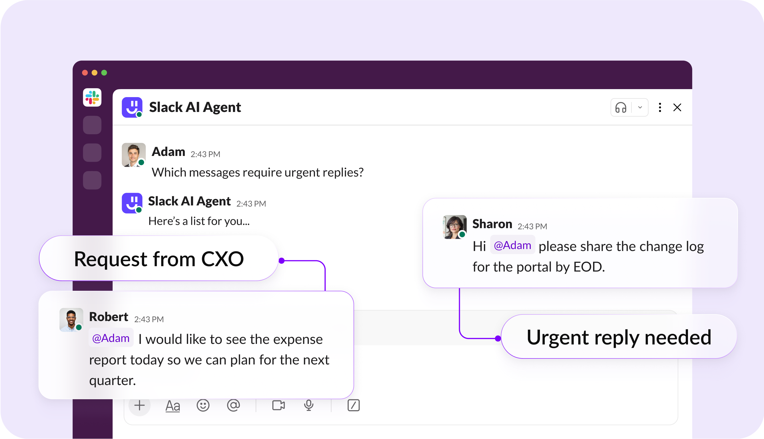 Efficient tracking in Slack
