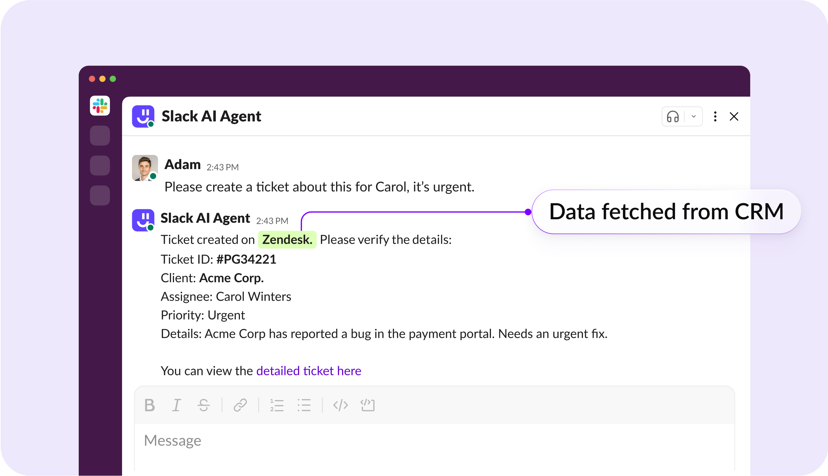 Automate actions in Slack