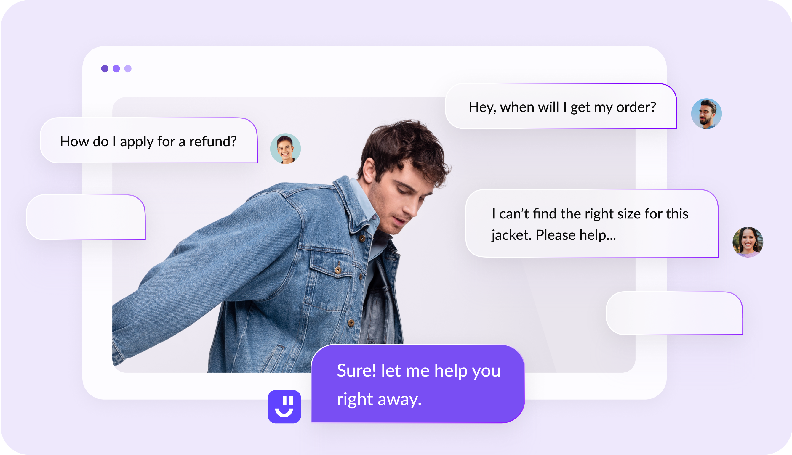 Website chatbot for customer support
