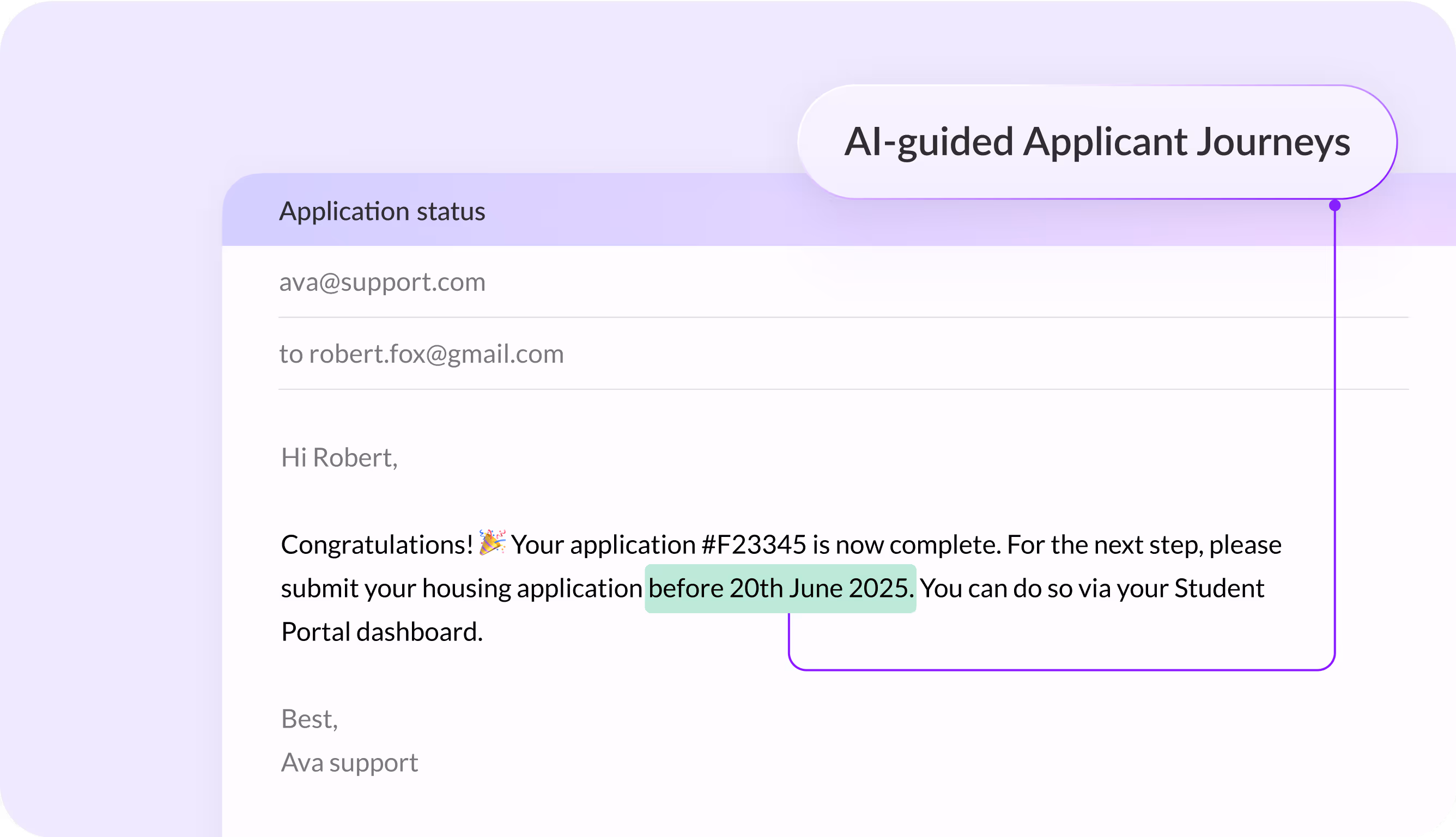 Admissions assistance AI for colleges