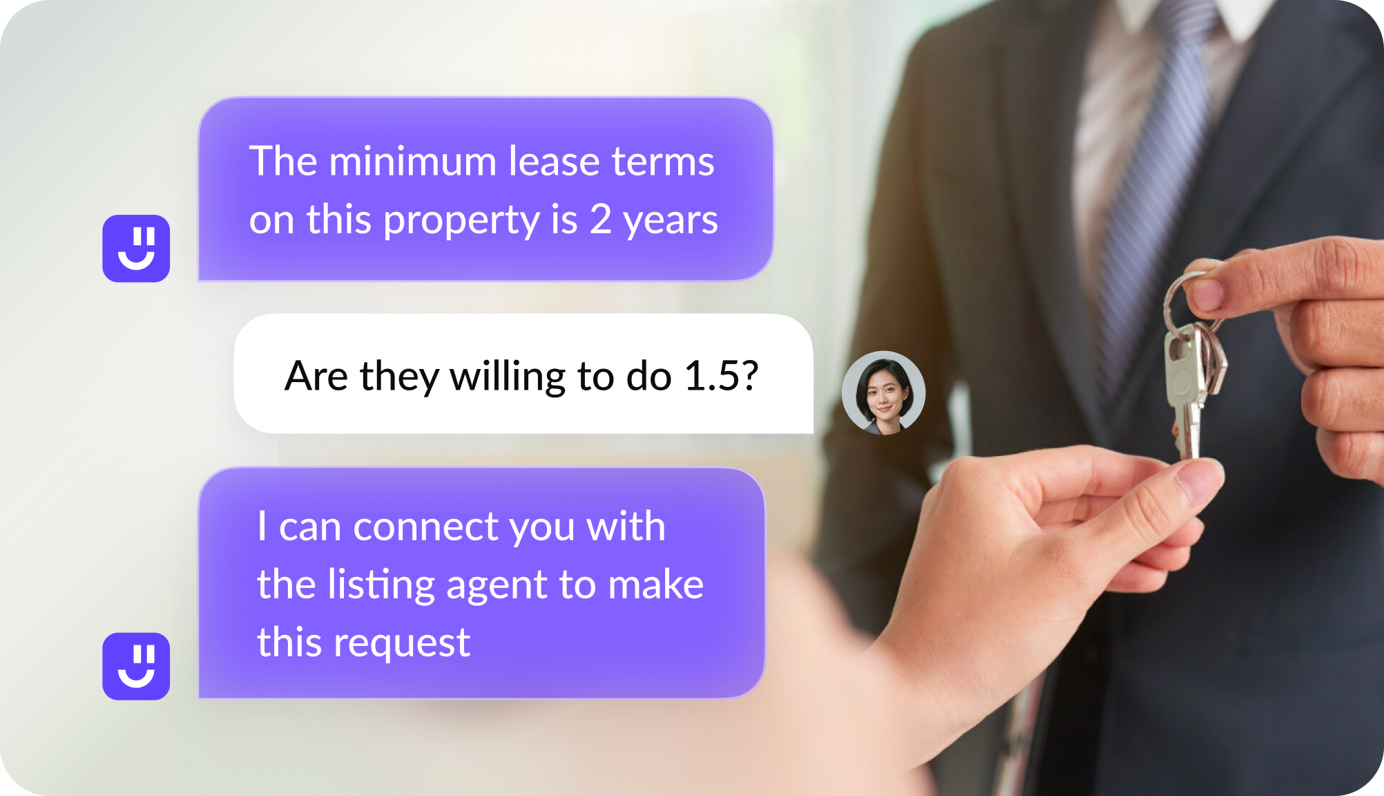24x7 real estate support agent interface