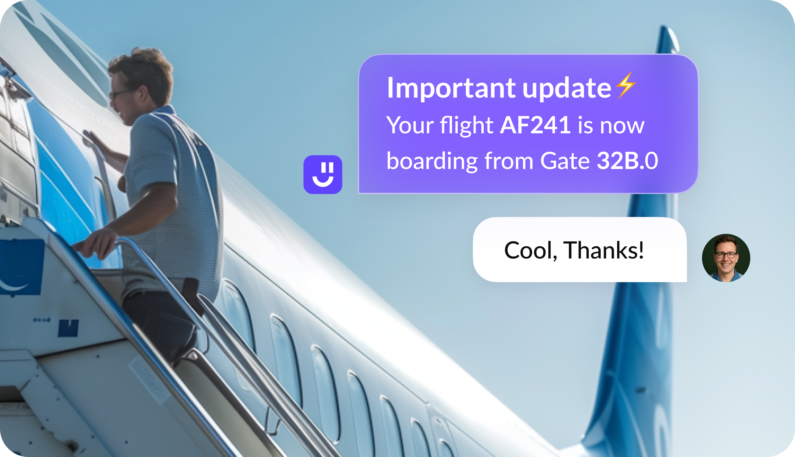 Proactive travel assistant interface