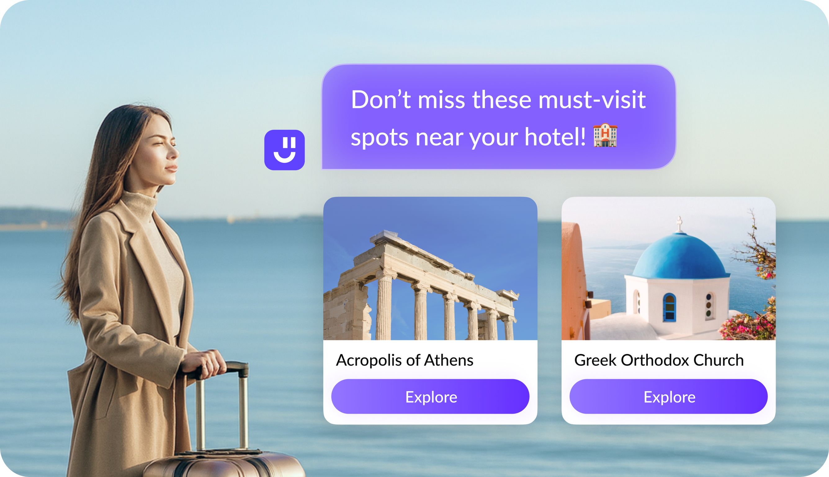 AI-powered travel assistance interface