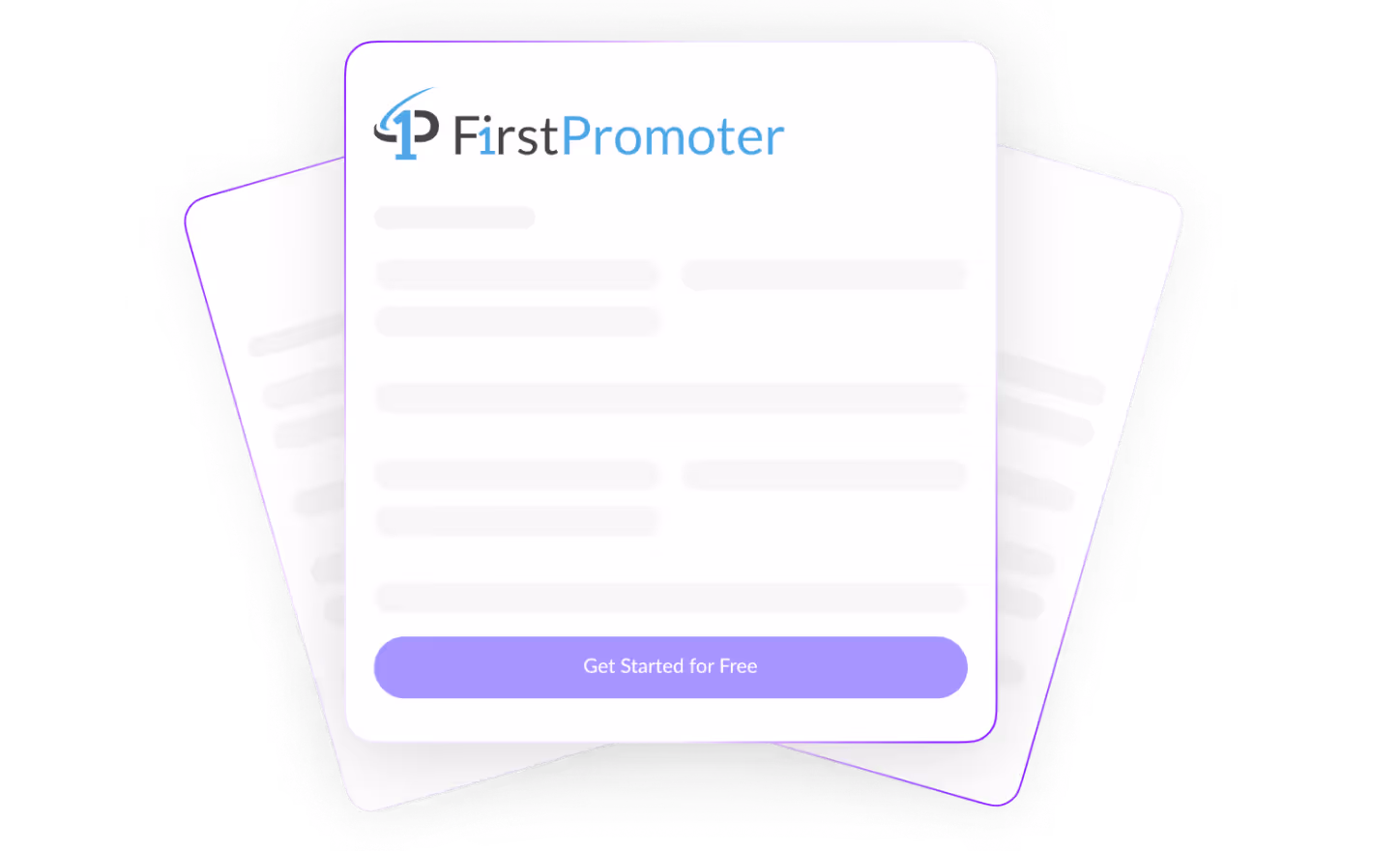 Quick signup card for partner program